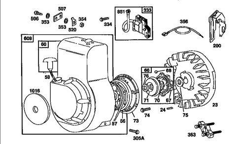 Part Location Diagram of 491046 Briggs and Stratton DISCONTINUED